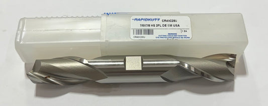 RapidKut 7/8" HSS Double End Mill 2 Flute USA Made