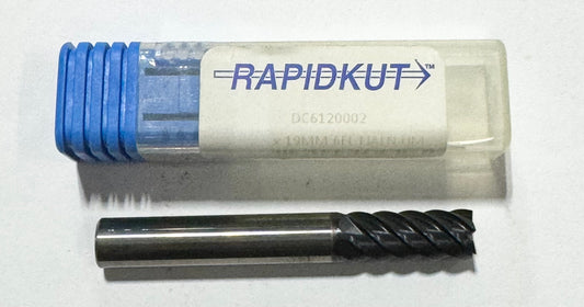 RapidKut 8mm Carbide End Mill 6 Flute TiAlN Coated .50mm Radius