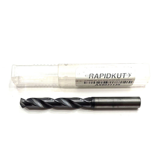 RapidKut 9.20mm Solid Carbide Drill 5xD TiAlN Coating 140° USA Made