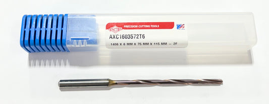 RapidKut 9/64" Solid Carbide Drill 16xD Coolant Thru ZrCN Coated 135 Deg