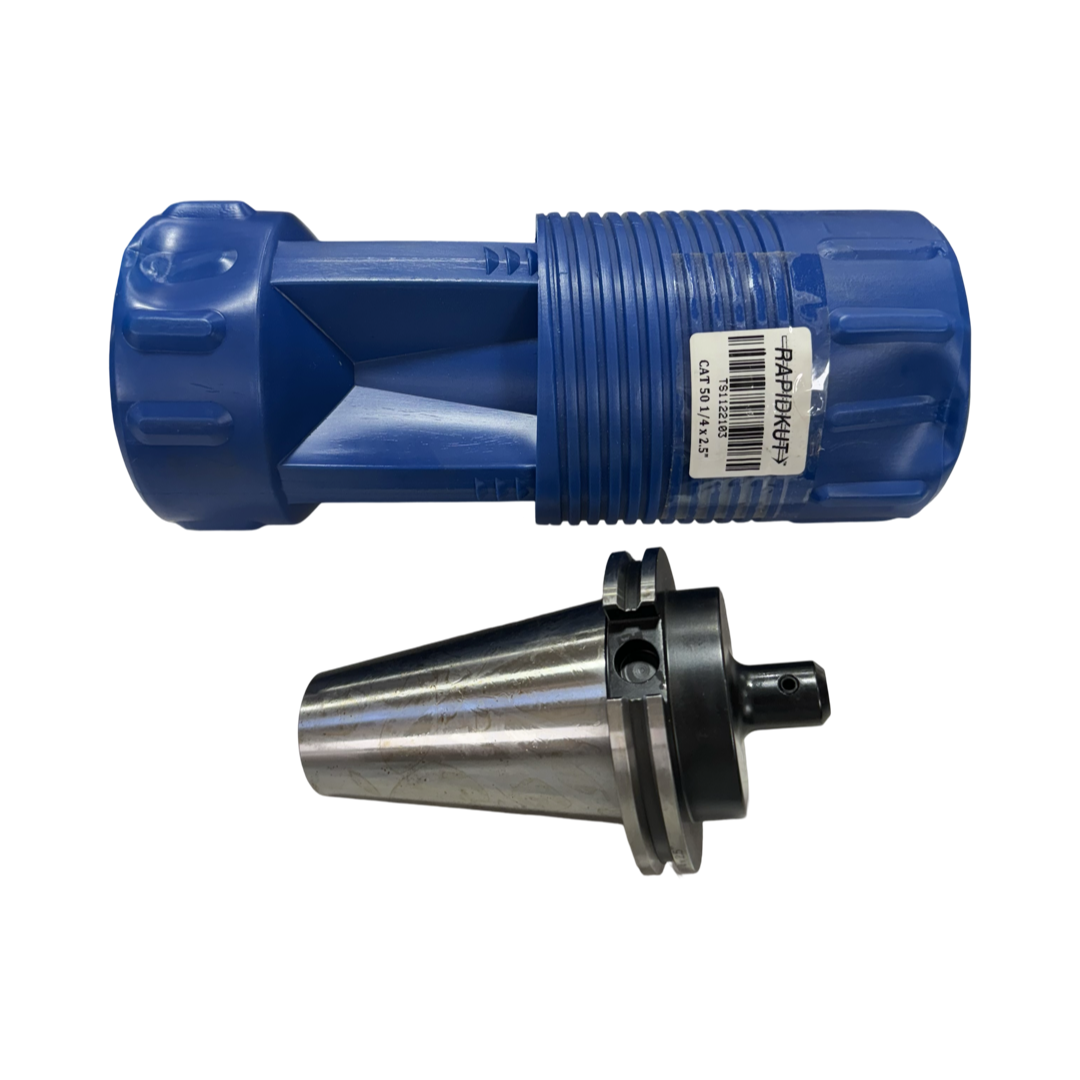 RapidKut CAT50 1/4" V-Flange End Mill Holder 2.5" Protruding Length