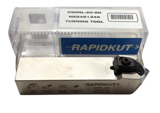RapidKut DSDNL-20-6D Indexable Turning Tool 1-1/4" x 1-1/4" x 6"
