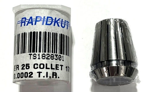 RapidKut ER25 Steel Sealed Collet 17/32" 0.0002 T.I.R Ultra Precision