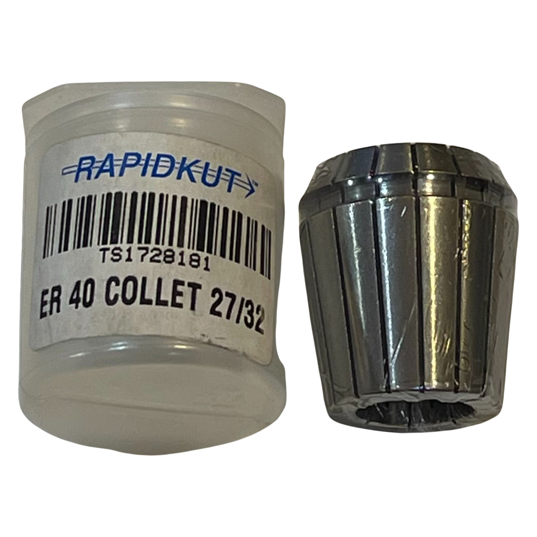 RapidKut ER40 27/32" Steel Sealed Collet 0.0004 TIR