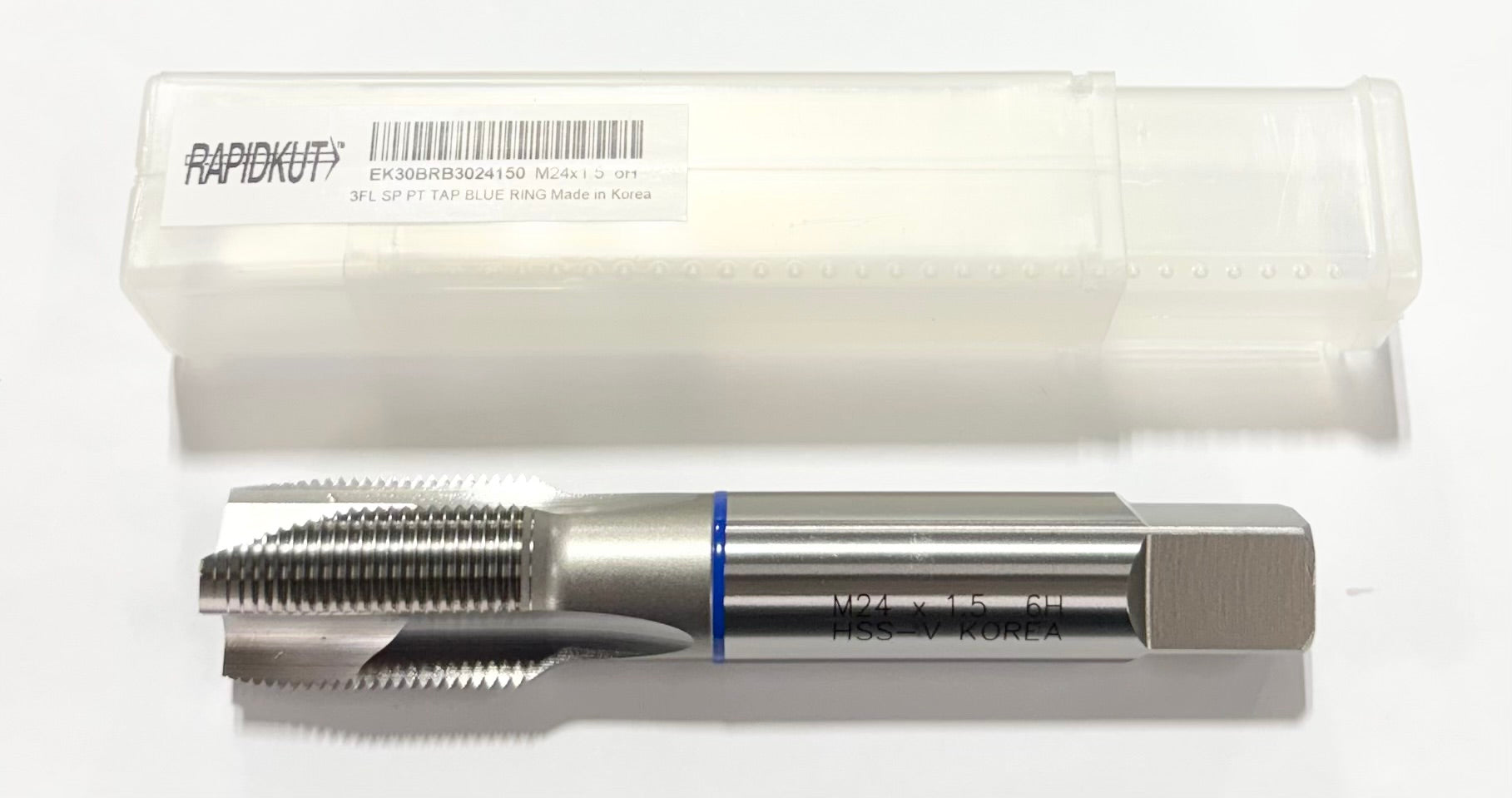 RapidKut M24 x 1.5mm HSS-V Spiral Point Plug Tap 3 Flute Blue Band 6H
