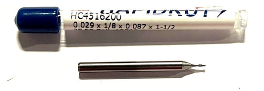 RapidKut .029" Miniature Carbide Ball End Mill 2 Flute 30Â° Helix USA Made