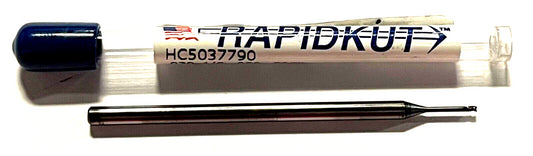 RapidKut .039" Miniature Carbide End Mill AlTiN Coated .325" Reach 3FL