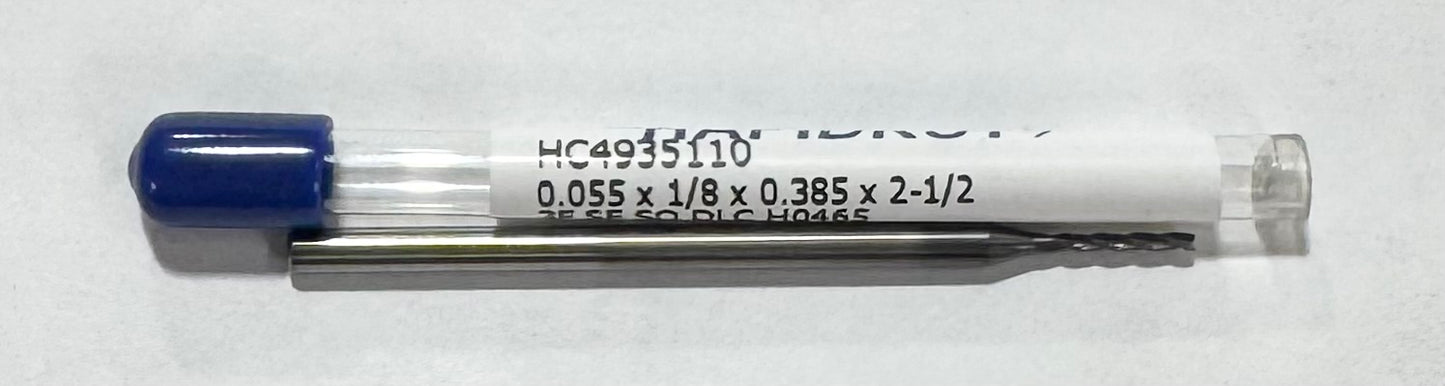 RapidKut .055" Carbide End Mill 3 Flute Long Length DLC Coated
