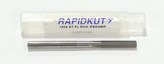 RapidKut .1835" Solid Carbide Chucking Reamer Straight Flute