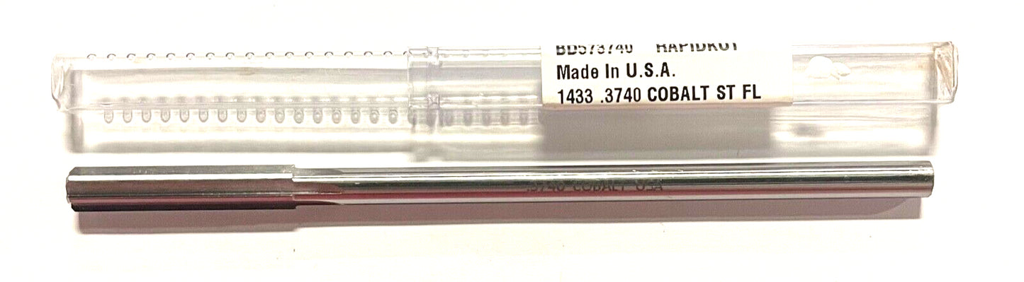 RapidKut .3740 Cobalt M42 Chucking Reamer 6 Flute USA Made