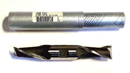 Rapidkut 31/32" Double End Mill 2 Flute High Speed Steel USA Made
