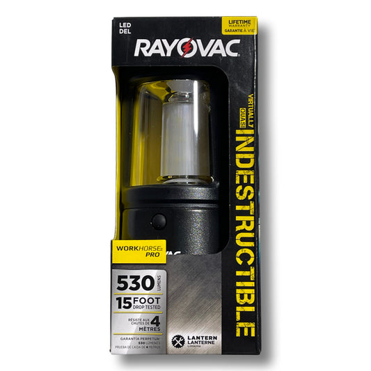 Rayovac 530 Lumens LED Lantern 3-D Included Waterproof Indestructible DIY3DLN-BC