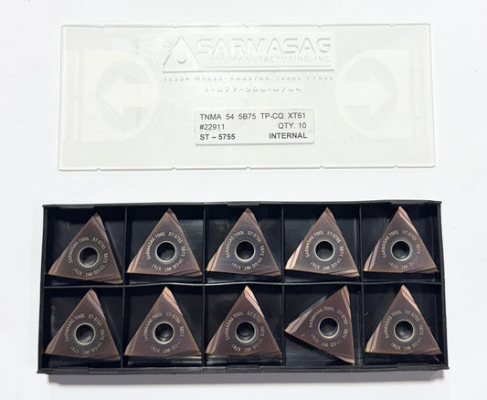 SARMASAG Carbide Insert TNMA 54 5B75 TP-CQ XT61 Thread Turning Inserts 10 Pack