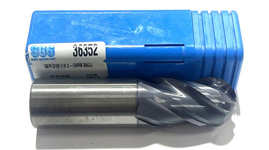 SGS 1" Carbide Ball Nose End Mill AlTiN Coating Z-Carb High Performance 4FL USA