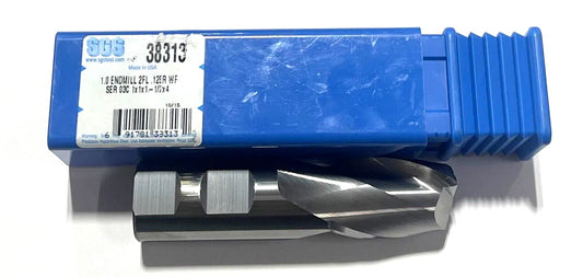 SGS 1" Carbide End Mill .125" Corner Radius 2 Flute 30° Helix USA Made 38313