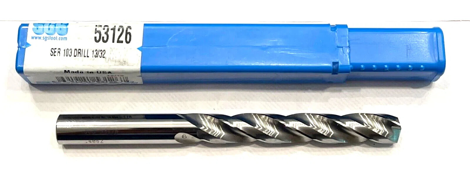 SGS 13/32" Solid Carbide Drill 5xD High Performance 3 Flute 150Â° Point USA Made