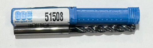 SGS #4 Solid Carbide Drill 5xD TA Coating 145 Degree Point USA Made