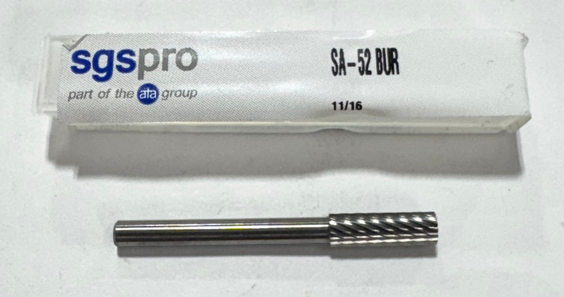 SGS PRO 5/32" Carbide Burr SA-52, Cylinder, Single Cut