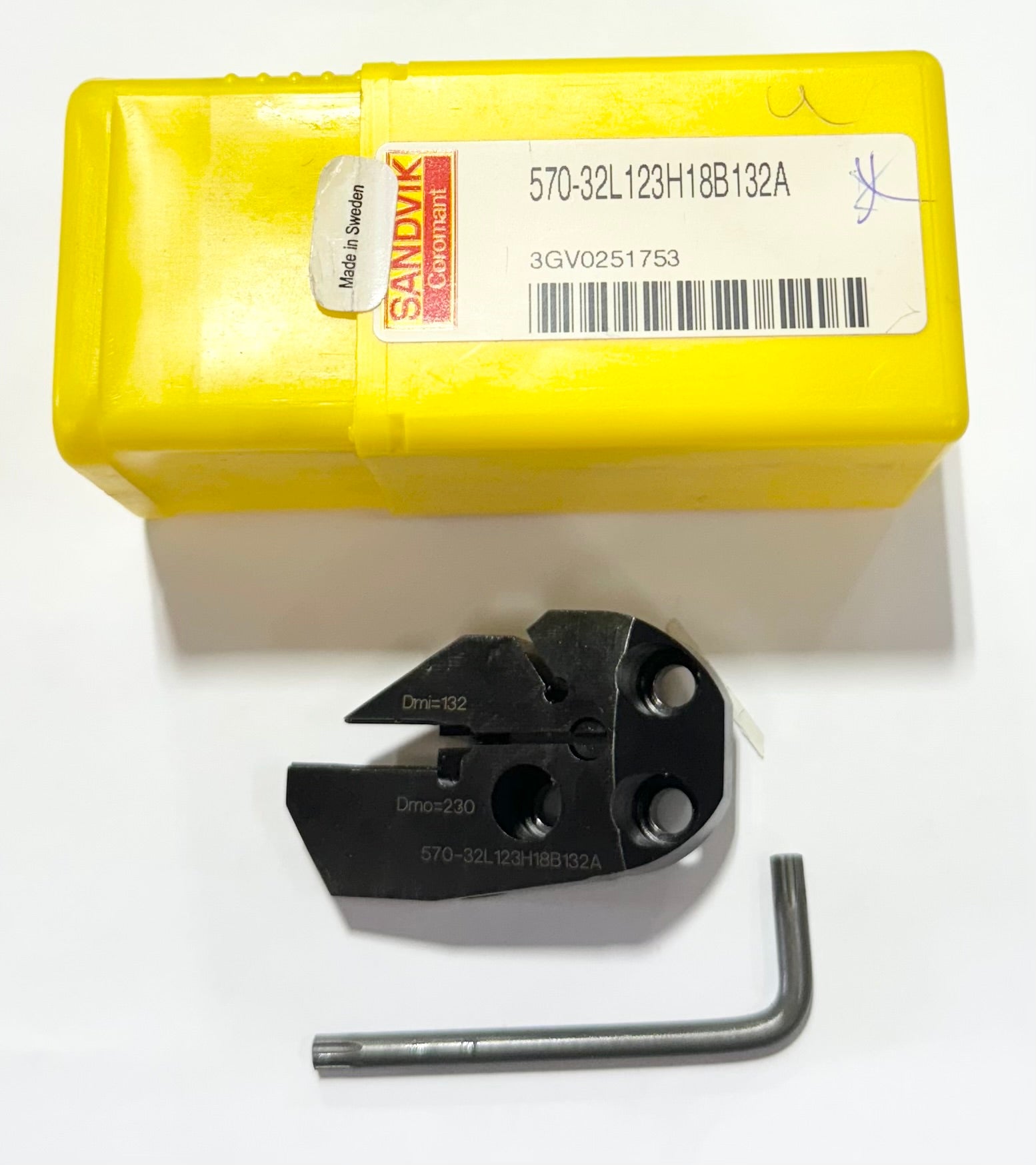 Sandvik 570-32L123H18B132A Modular Grooving Head LH System Size 32