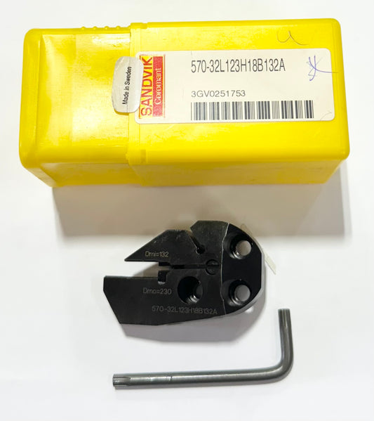 Sandvik 570-32L123H18B132A Modular Grooving Head LH System Size 32