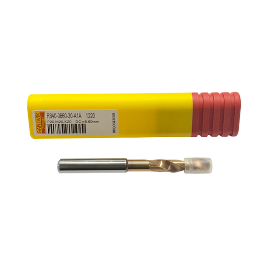 Sandvik 6mm Solid Carbide Drill 3xD Coolant Thru 2 Flute TiAlN Coated 140 Deg