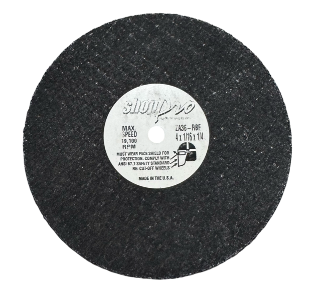 Shop Pro 4" x 1/16" x 1/4" High Speed Reinforced Cut-Off Wheel ZA36 for Metal Steel Stainless 50 Pack