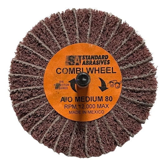 Standard Abrasives 3" x 1" x 1/4" Buff & Blend Combi-Wheel Medium A/O 80 Grit