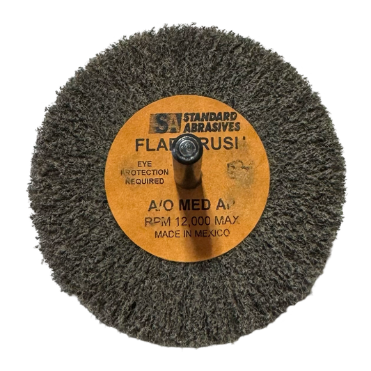 Standard Abrasives 3" x 2" x 1/4" Buff & Blend Mounted Flap Brush Aluminum Oxide MED