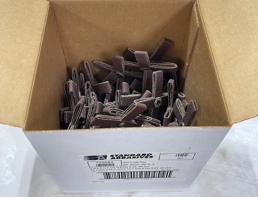 Standard Abrasives 3" x 3" x 1/2" Cross Pad 80 Grit Aluminum Oxide 50 Pack