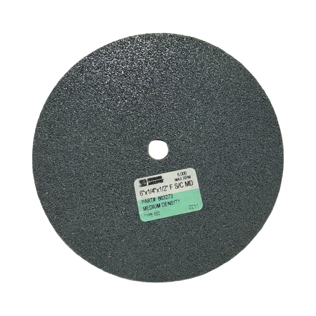 Standard Abrasives 6" x 1/4" x 1/2" Unitized Wheel Silicon Carbide Medium Density