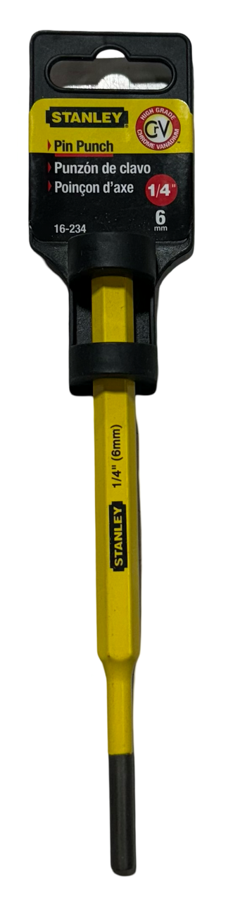 Stanley 1/4" x 6" Pin Punch Forged Steel 16-234