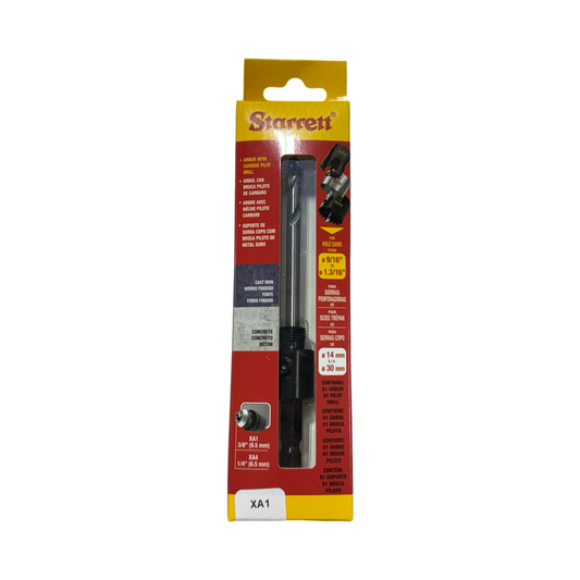 Starrett Arbor with Carbide Tipped Pilot Drill for Hole Saws 9/16" to 1-3/16"