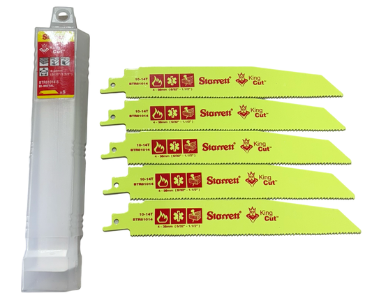 Starrett King Cut 4-3/8" Bi-Metal Reciprocating Saw Blade Fire Rescue Demo 5 Pack