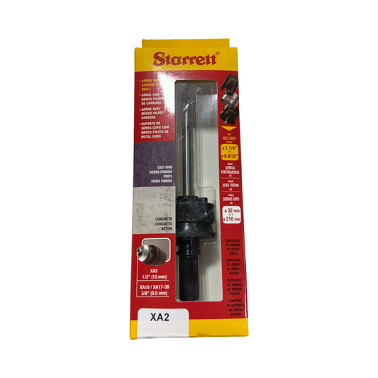 Starrett XA2 Hole Saw Arbor with Carbide Tipped Pilot Drill for 1-1/4" - 8.9/32"