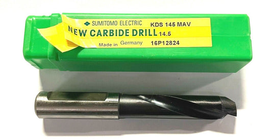 Sumitomo 14.5mm Screw Machine Drill Brazed Carbide Tip Coolant Thru 140° TiAlN