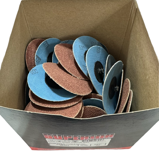 Superior Abrasives 3" Roloc Sanding Discs 600 Grit Aluminum Oxide 50 Pack