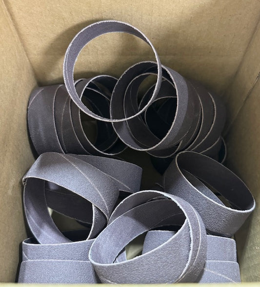 Superior Abrasives 3" x 1" Spiral Sanding Band 80 Grit Aluminum Oxide 25 Pack