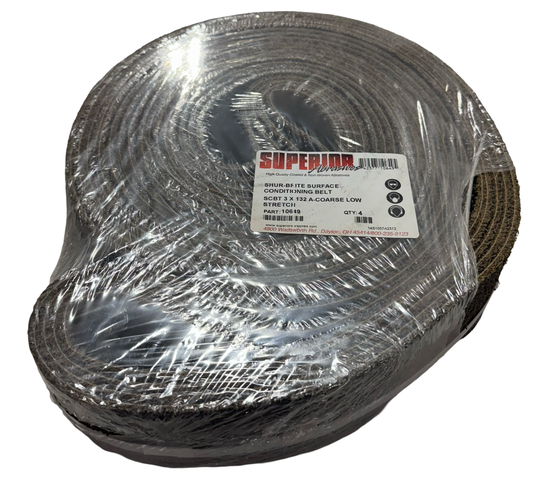 Superior Abrasives 3" x 132" Surface Conditioning Sanding Belts Coarse 4 Pack
