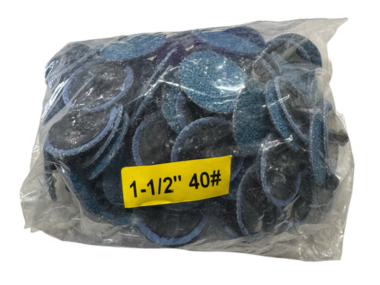 Surf-Pro 1-1/2" Roloc Sanding Discs 40 Grit Zirconia 100 Pack