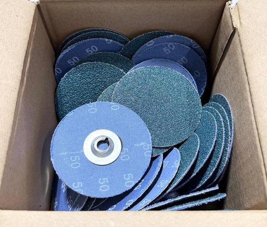 Surf-Pro 3" Quick Change Sanding Discs Turn-On 50 Grit Zriconia 25 Pack