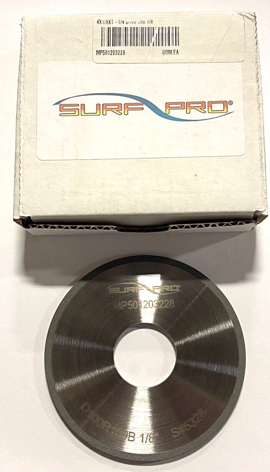Surf-Pro 4" X 1/8" X 1-1/4" Diamond Straight Wheel Type 1A1 100 Grit MP501203228