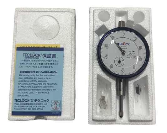 TECLOCK AI-911 0 to 1/2" Range, 0-100 Reading Dial Drop Indicator