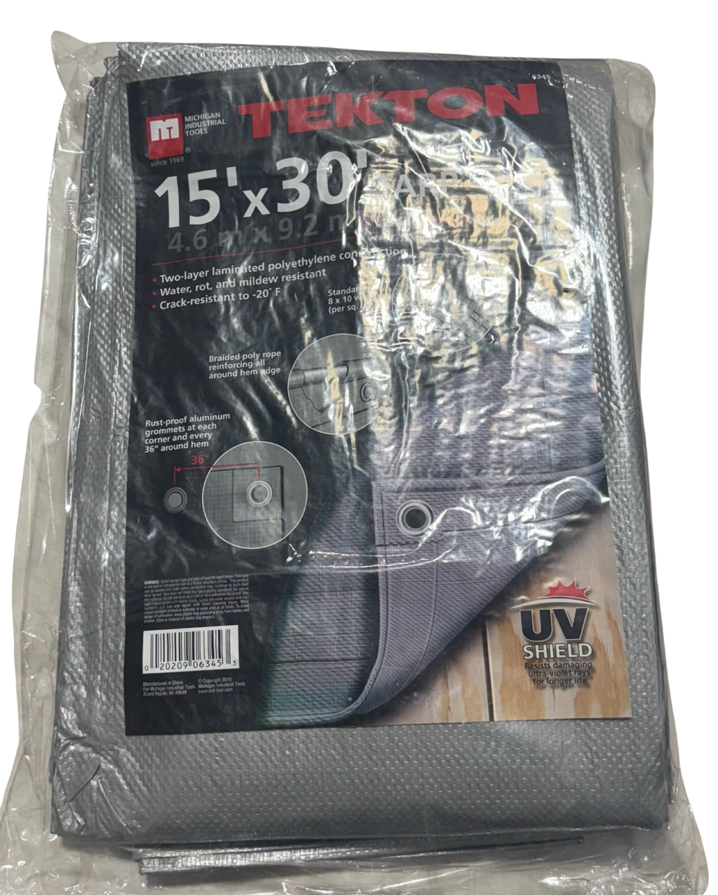 TEKTON 15ft x 30ft Silver Tarp 6345