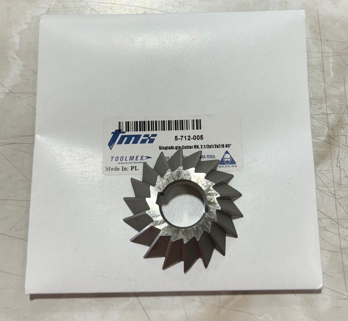 TMX 2-1/2" x 1/2" x 7/8" HSS Angle Cutter 45° 18 Teeth