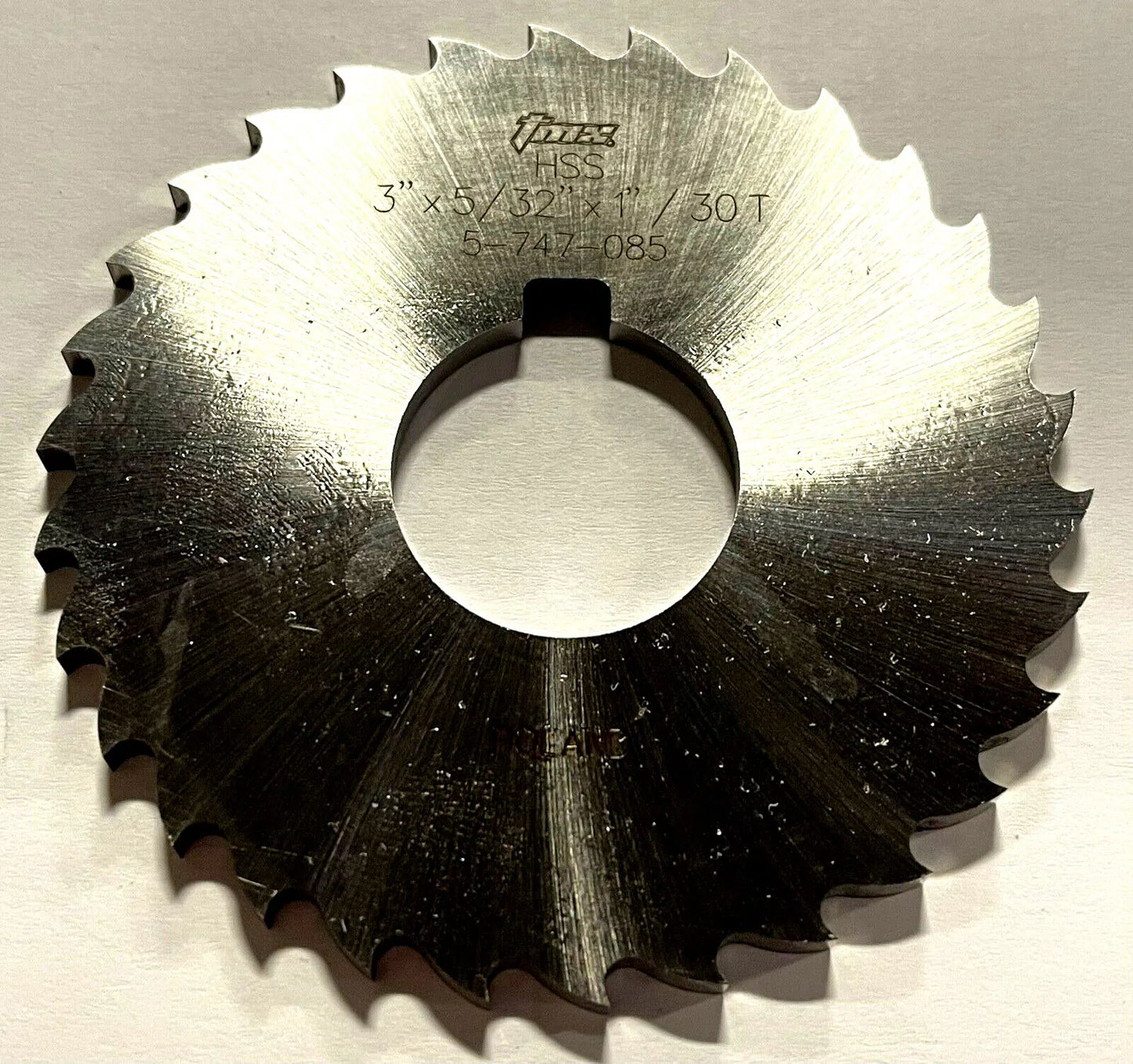 TOOLMEX HSS Plain Slitting Saw 3" x 5/32" x 1" .250" Keyway 30 Teeth 5-747-085