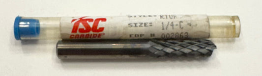 TSC 1/4" Solid Carbie Fiberglass Router Fish Tail End Cut USA Made