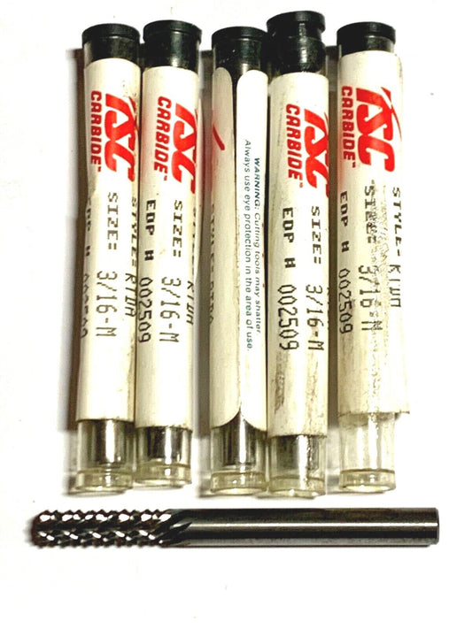 TSC 3/16" Solid Carbide Fiberglass Router Bit RTDA Style USA Made 5 Pack