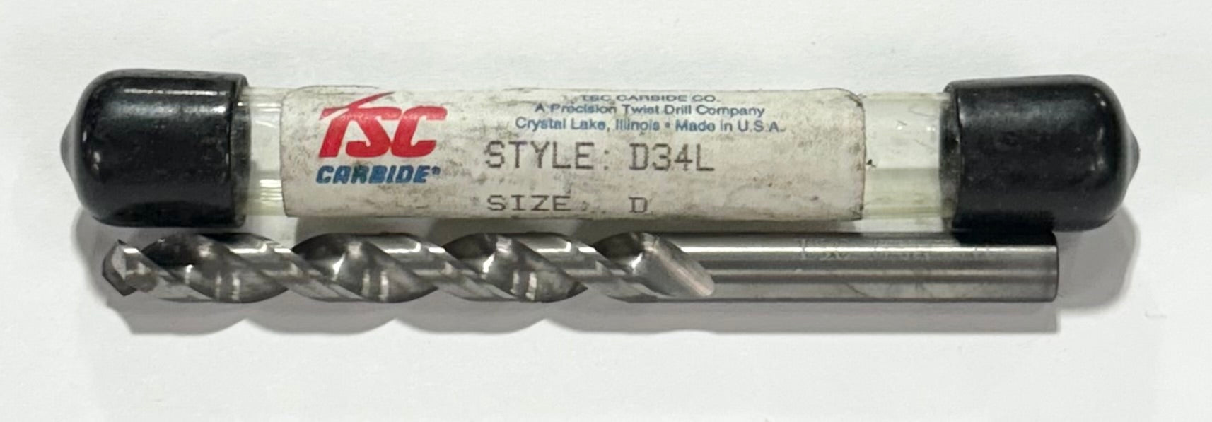 TSC Letter D Solid Carbide Drill Fast Spiral 2 Flute USA Made