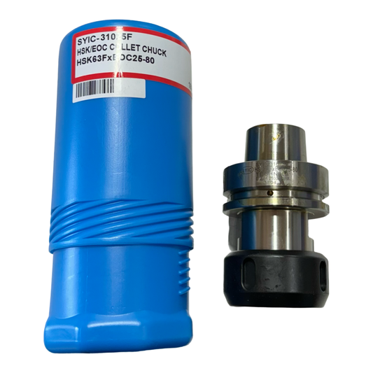 Techniks HSK63 F x SYOZ 25 - 80mm Slotted Nut Collet Chuck 31025F