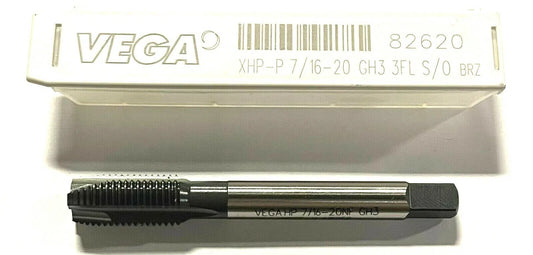 VEGA 7/16-20 Tap HSSE-V Spiral Point Plug Tap GH3 3FL Steam Oxide XHP-P